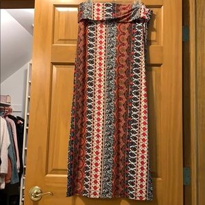 Multi colored maxi skirt
